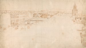 Boceto para el Eidometropolis- Panorama, Great Surrey Street y Christchurch, Southwark